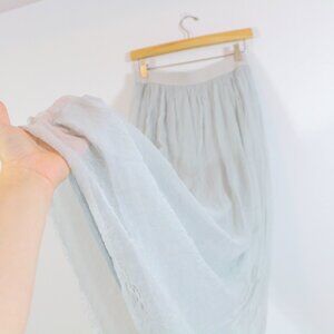 *Tendenze Tulle Light Blue Grey Midi Skirt